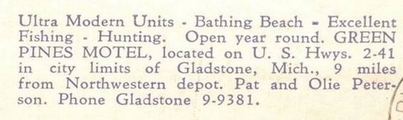 Green Pines Motel - Vintage Postcard (newer photo)